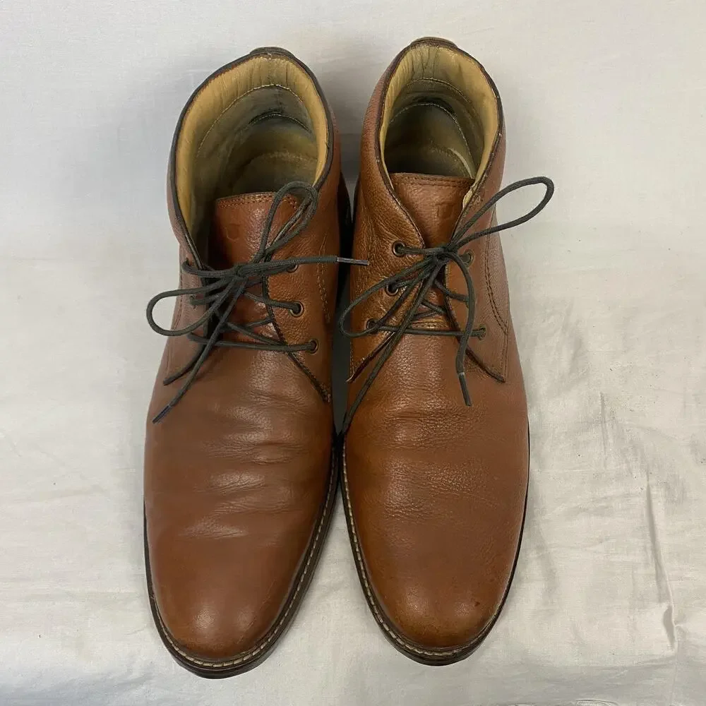 Florsheim Chukka Boots Mens 13 D Brown Leather Fenway Lace Up Lug Sole 11875-222